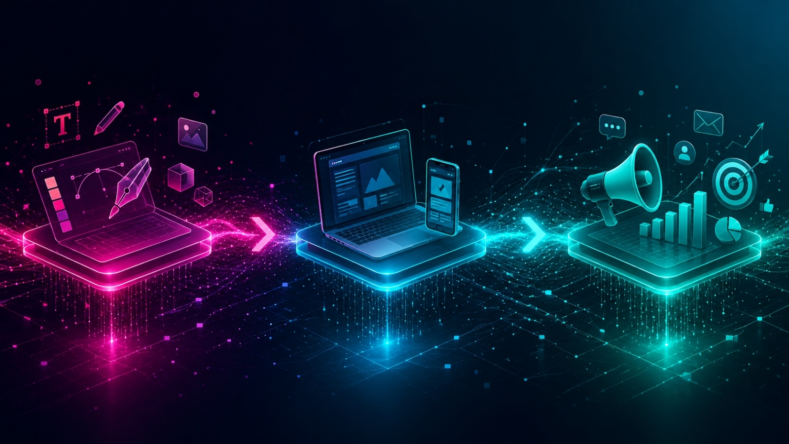 services Concoct services — branding, web development, and digital marketing